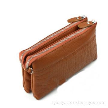 Clutch Bags with Metal Gold Zipper, Leather Wallets. Leather Pouches, Coin Bags